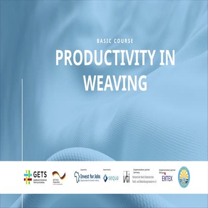 Process flow of a Weaving factory. | PPTX