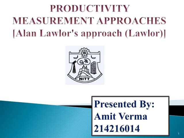 Productivity measurement approaches