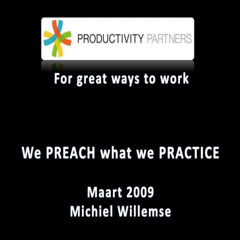 Productivity Partners Corp Presentatie Slideshare