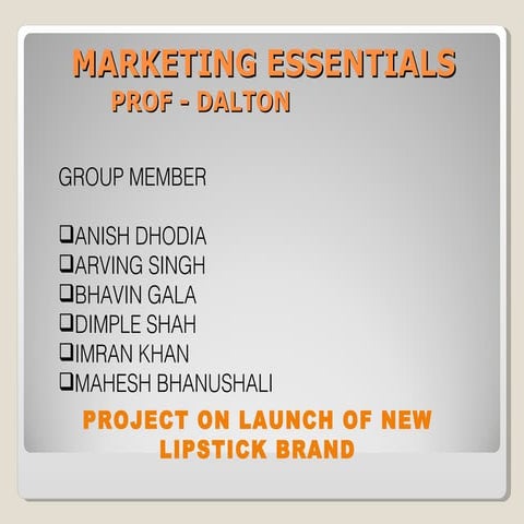 Product launch