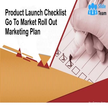 Product Launch Checklist Go To Market Roll Out Marketing Plan Powerpoint Pres...