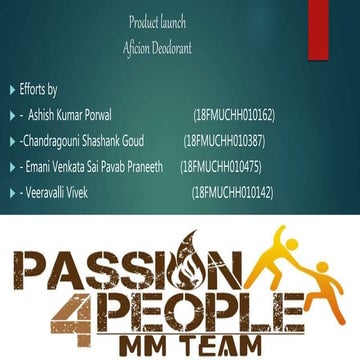 Product launch of deodorant