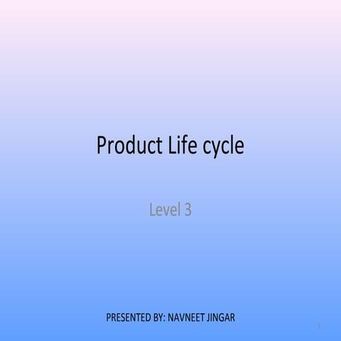 Product life cycle