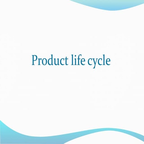 Product life cycle