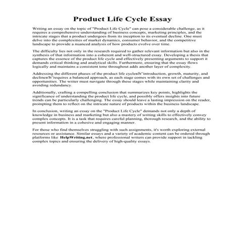 Product Life Cycle Essay.pdf