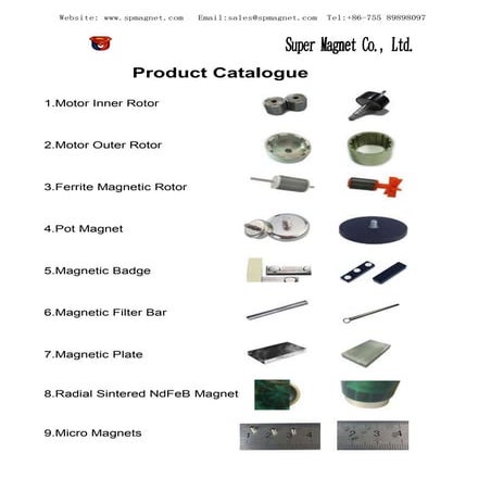 Product list  permanent magnet and magnetic assembly-Super Magnet Co ltd