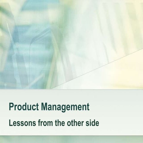 Product management