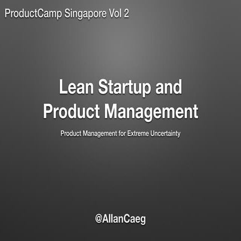 Product Management and Lean Startup