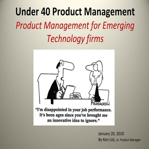 Product Management for Second-Stage Technology firms