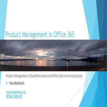 Product management in office 365 vancouver
