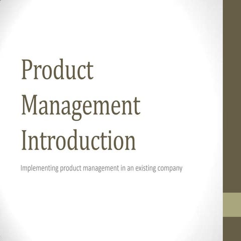 Product management intro