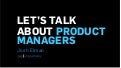 A Product Manager's Job