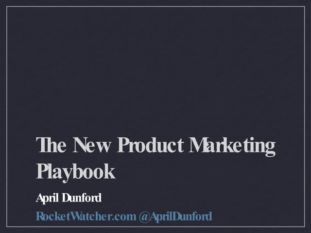 The New Product Marketing Playbook