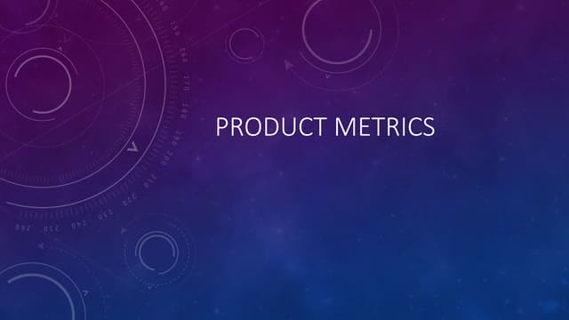 Product Metrics