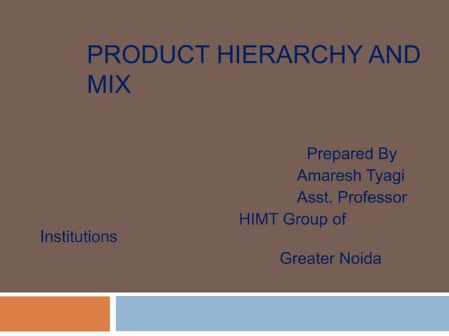 Presentation of product mix depth,length,width and consistency | PPTX