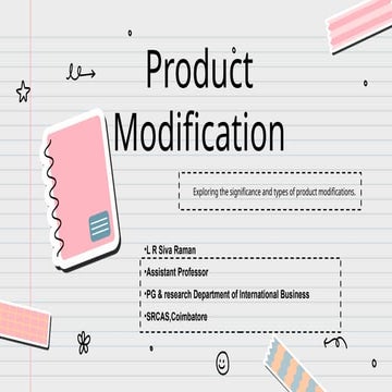Product Modification in Marketing Management