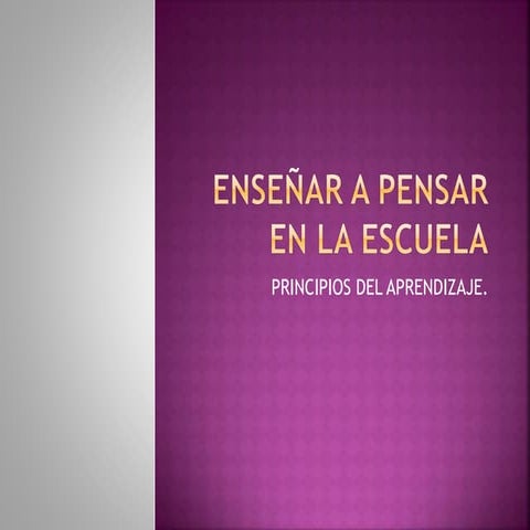 Producto 5 enseñar a pensar en la escuela