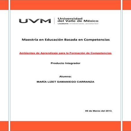 Producto integrador mlsc