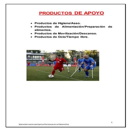 Productos de apoyo