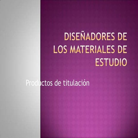 Productos de titulacion