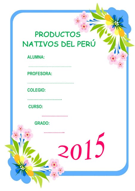 Productos nativos del peru