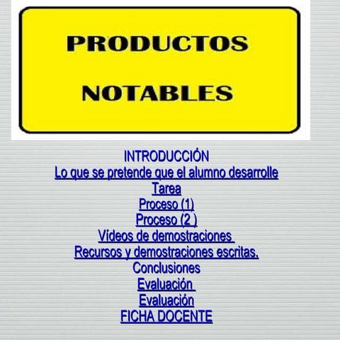 Productos Notables