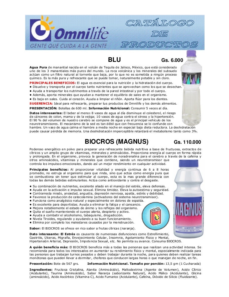 Productos omnilife precios nuevos