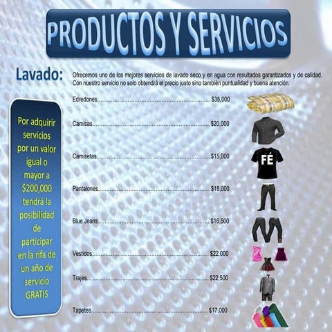 Productos y servicios 1