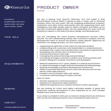 JD- Product owner