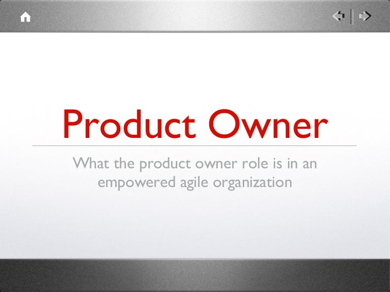 Product owner presentation