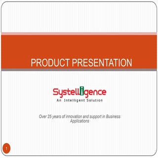 Product profile   systelligence (v1.4)