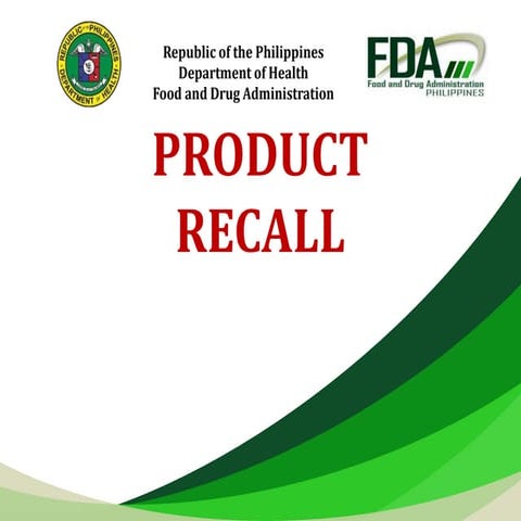 Product recall overview