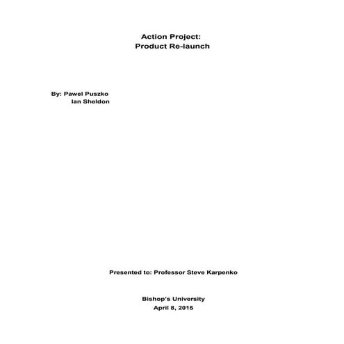 Product relaunch and rebranding research paper 