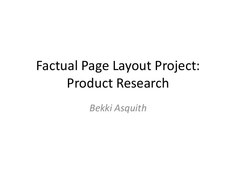 Product research