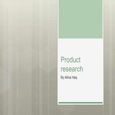Product Research