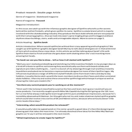 Product research article updated