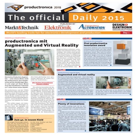 productronica Daily Day 1 / Tag 1