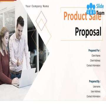 Product Sale Proposal Powerpoint Presentation Slides