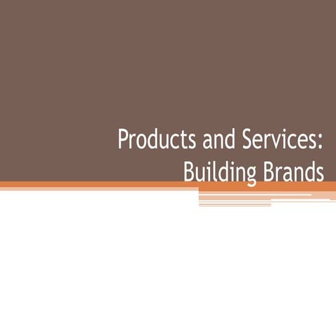 Products and services