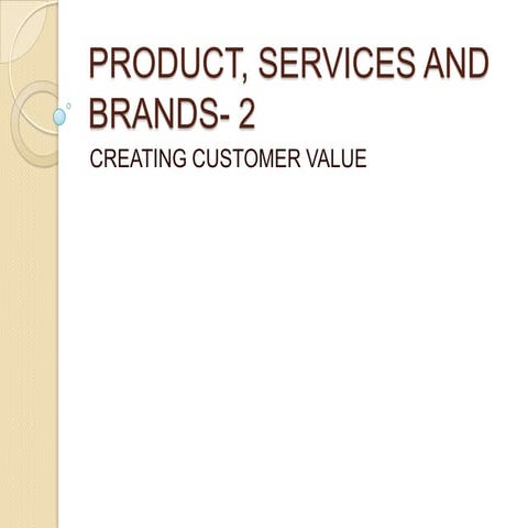 Product, services and brands  2
