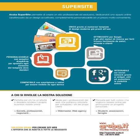 Aruba SuperSite - Presentazione | PDF