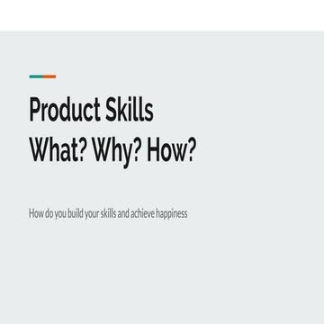 Product skills
