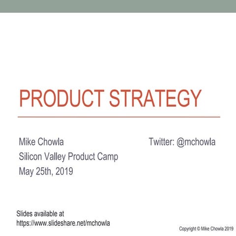 Product Strategy