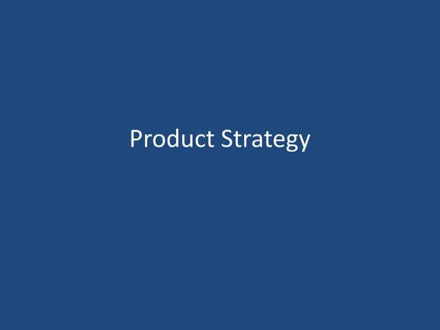 Product strategy