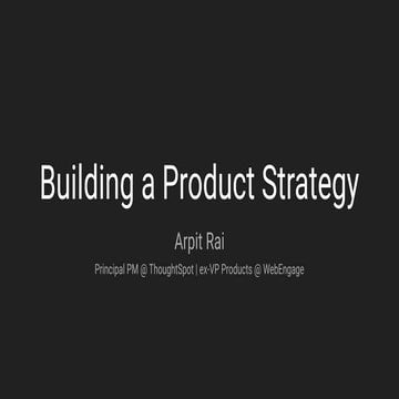 Creating a Product Strategy