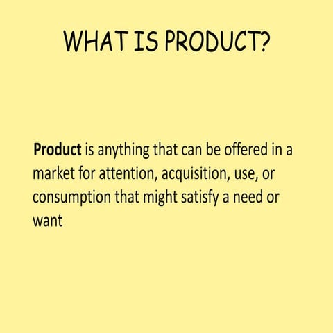 Product strategy & classification