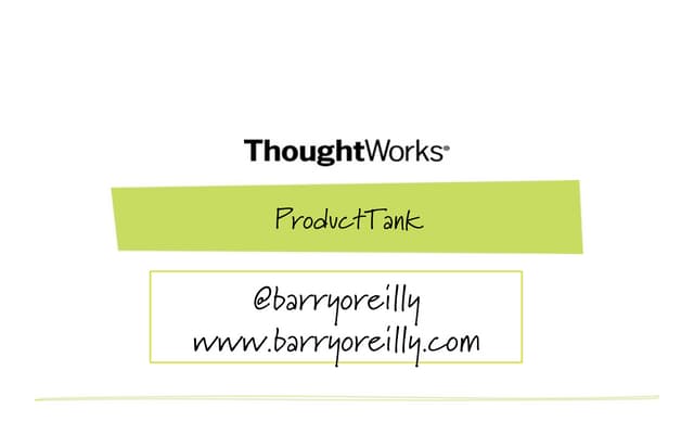 Product tank