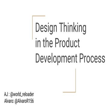 Design Thinking in the Product Development Process - Product tank oxford 