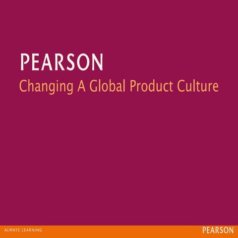 Product Tank  Pearson Product Lifecycle Global Transformation