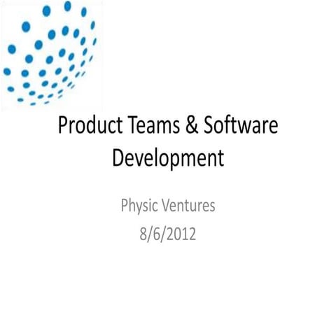 Product teams & software development